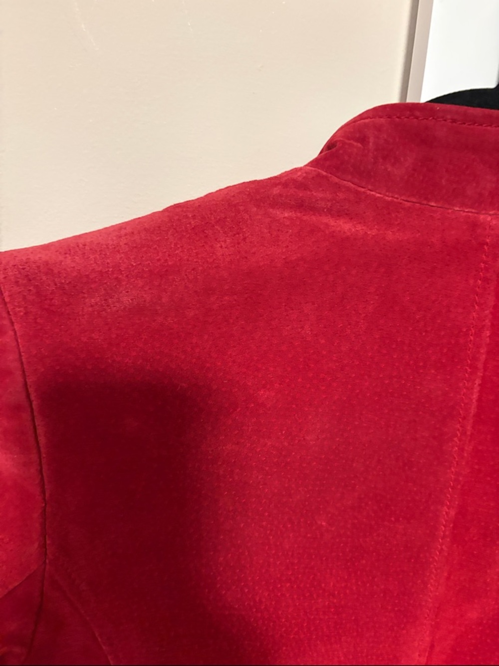 Relativity Red Suede Zip-Front Jacket - Picture 12 of 16